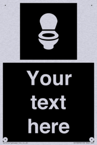 Custom information: black panel wc toilet